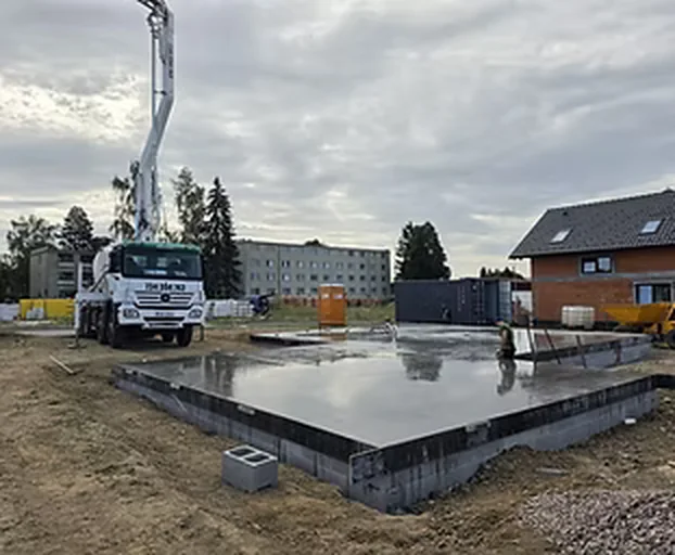 Základová deska rodinného domu v Příbrami